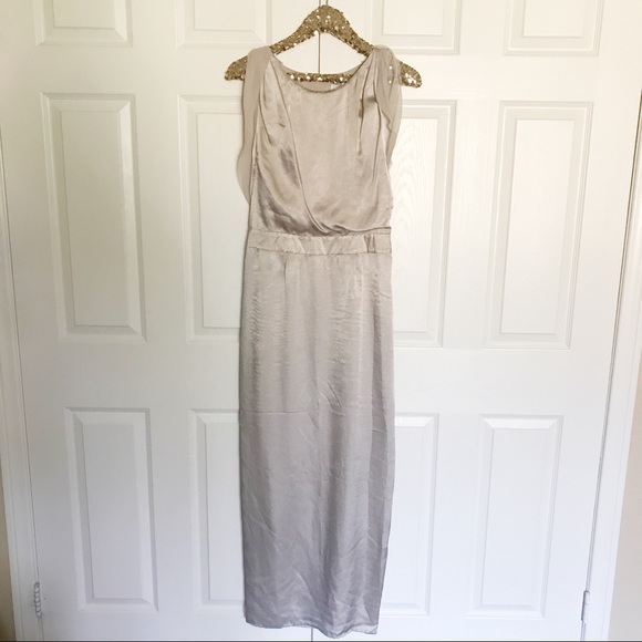 Jessica Simpson long champagne satin gown - Picture 5 of 7